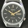 REFURBISHED VINTAGE SEIKO 5 AUTO 7019A JAPAN MENS D/D BLACK WATCH 593c-a314849-2