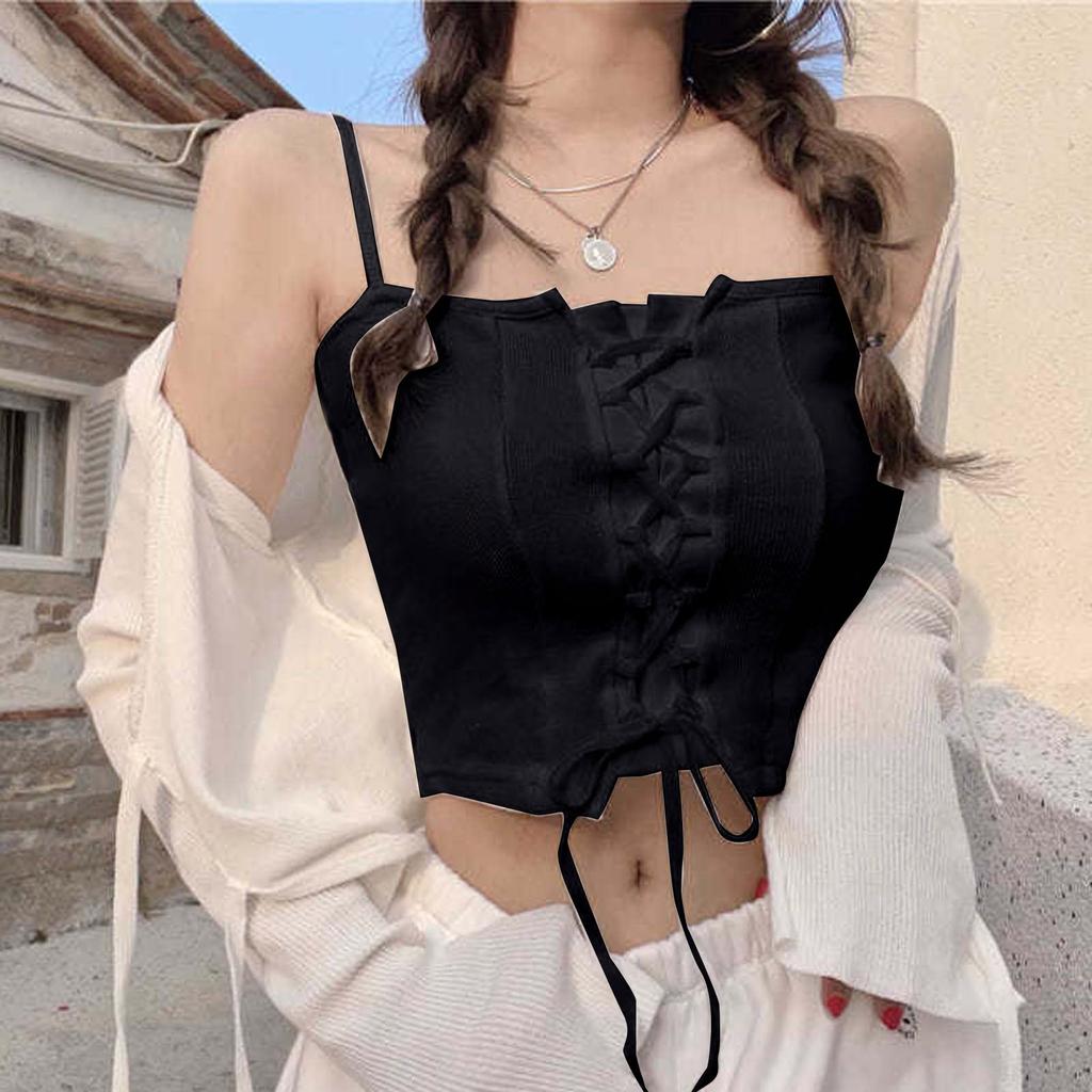Women's Loose Casual Solid Color Camisole Strap Top Solid Color Camisole Strap Top