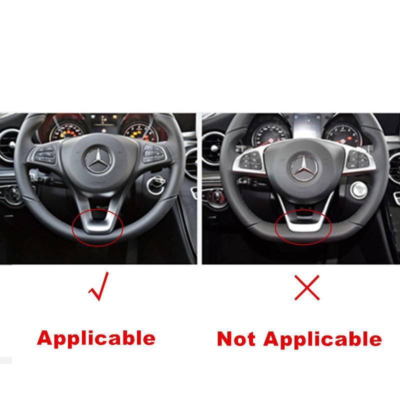 GDX2 Car Steering Wheel Logo Badge Emblem Decoration Sticker for Mercedes Benz W203 CLS A200 GLK CLK FXPXBT-Benc Interior Mouldings