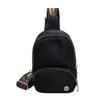 Mini Compact Chest Bag for Women Lightweight Nylon Crossbody Bag with Front Zip Pocket