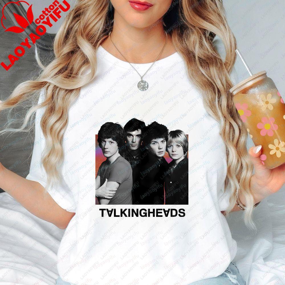 Talking Heads Unique Band Fun Crazy Neutral Classic Cotton ShortSleeved TShirt for Both Unisex and WoUnisex (Universal Fit)