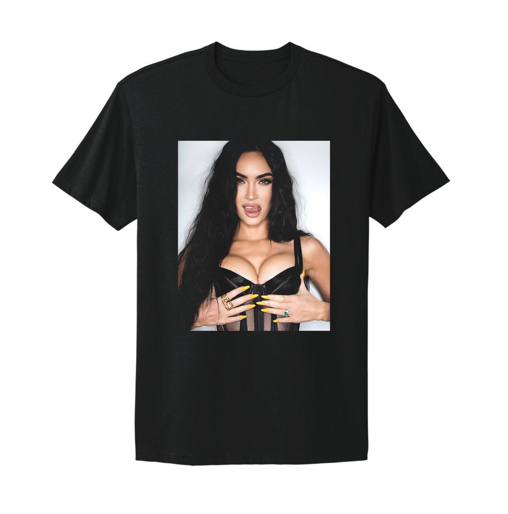 T-shirt Unisex Megan Fox T-shirt Grafica Poster Megan Fox