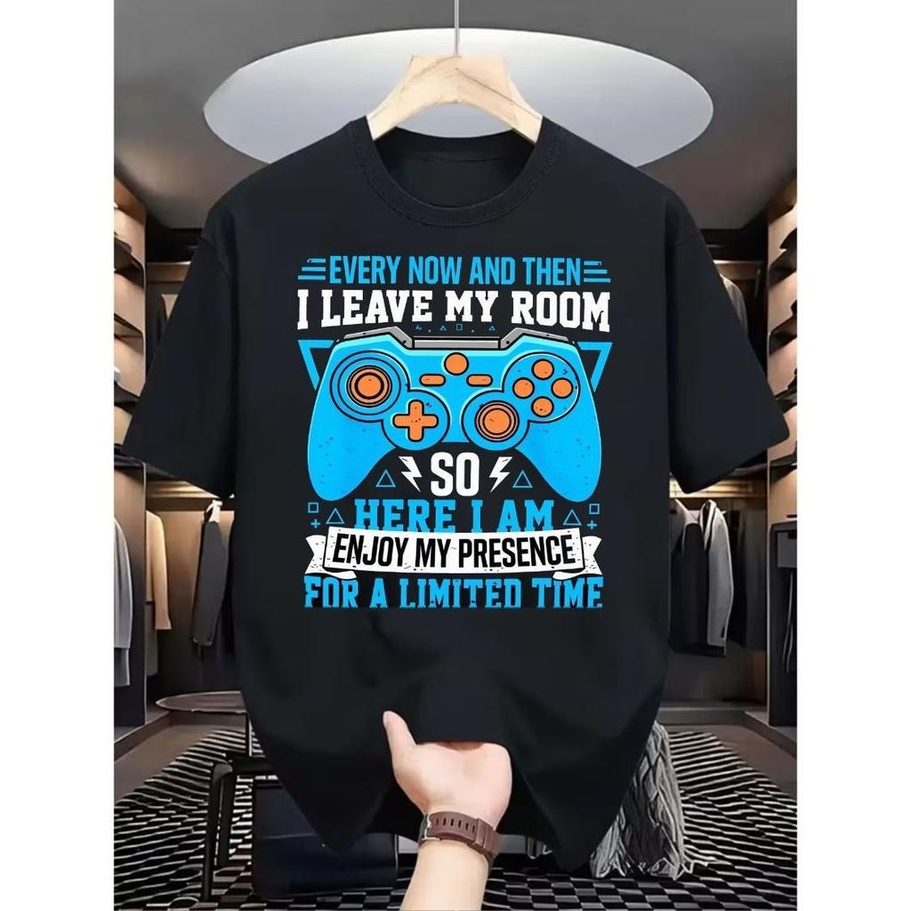 New High Quality Trend Gamepad Graphic Monogrammed Tshirts for Unisex and Women with Matching Loose Crewneck Short Sleeve Tops