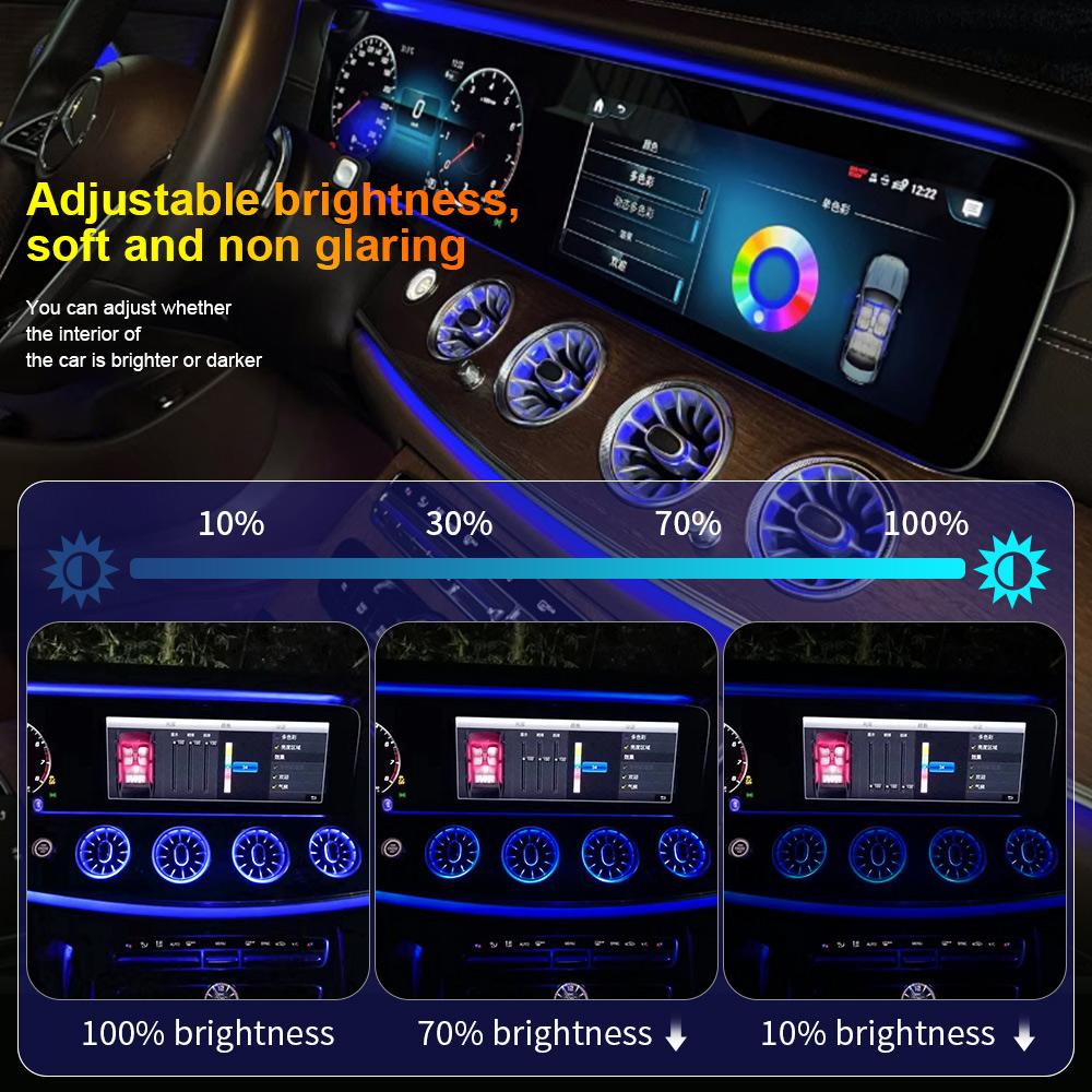 Air Conditioner Turbine Nozzle For Mercedes Benz W213 Ambient Light Air Vent 4D Rotating Tweeter Speaker Midrange Speaker Cover