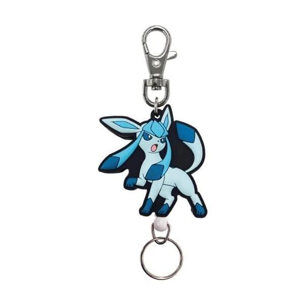 Pokemon Glaceon Rubber Reel Keychain New