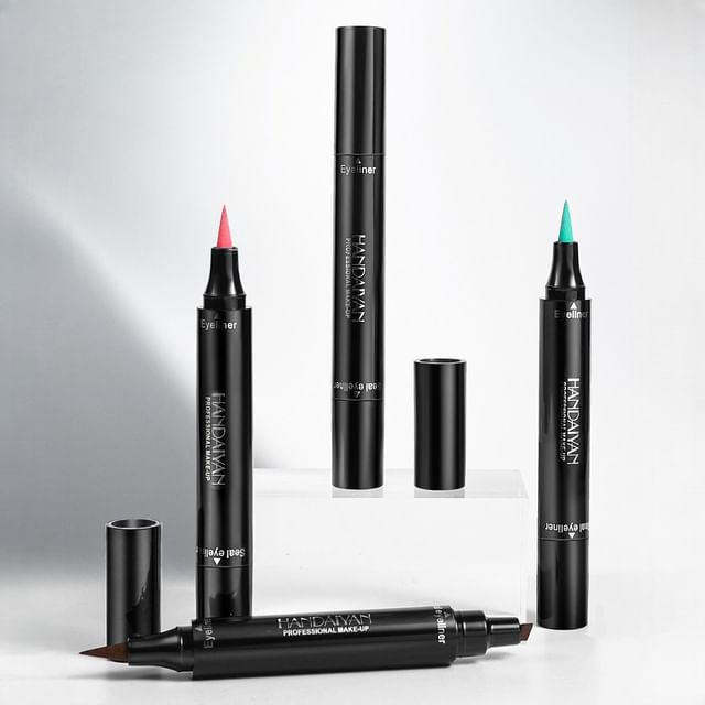 HANDAIYAN - Waterproof Long Lasting Double-Ended Seal & Liquid Eyeliner - 7 Colors Black - 3.5g