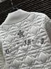 D Family 2025 A/W Diamond Embroidery Zipper Knit Cardigan - Age-Reducing Casual Outerwear