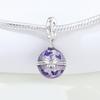 Orstarry 925 Silver Purple Butterfly Love Planet Beads Charm Bracelet DIY Jewelry Trendy Gifts for Party