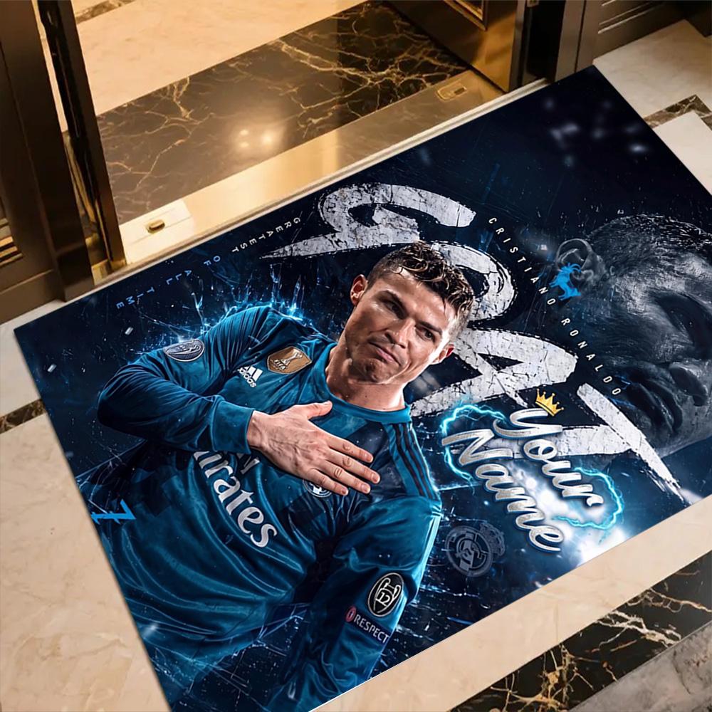 Cristiano Ronaldo (32) Customizable Name Floor Mat Suitable for Game Room Study room Hallway Decorate room Antislip Carpet Decorate Offices