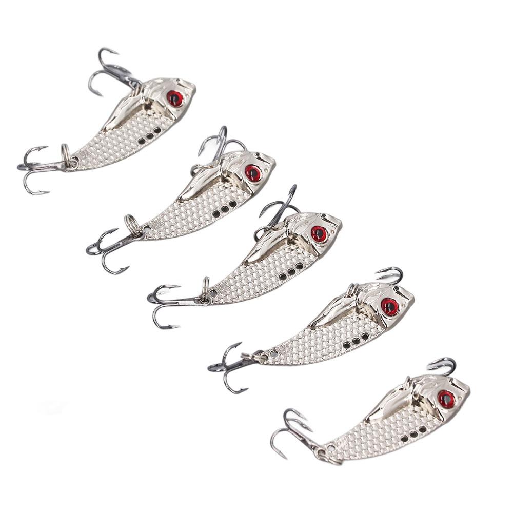 5PCS Metal Fishing Blade Lure 3.5g 7g 15g Fishing Lures Durable Spinner Spoon Lures  For Trout