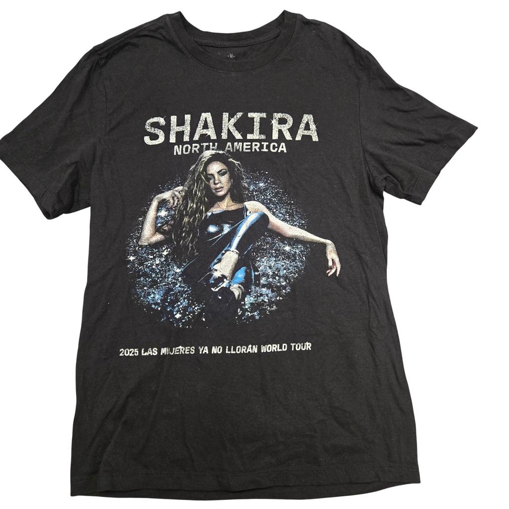 Shakira 2025 Las Mujeres Ya No Lloran World Tour T-Shirt Black North America M