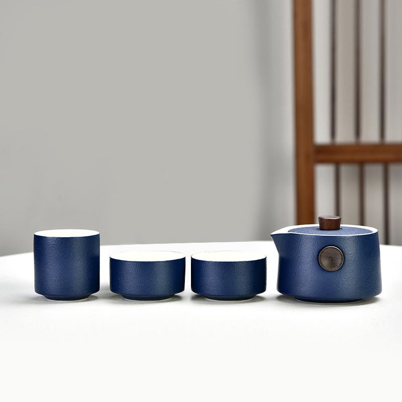 Black Pottery Travel Tea Set Portable Kuaike Cup Business Giveaways Holiday Accompanying Hand Gifts