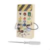 Lights Switch Busy Board Developmental Sensory Toy Educational Wooden Control Panel for Toddlers