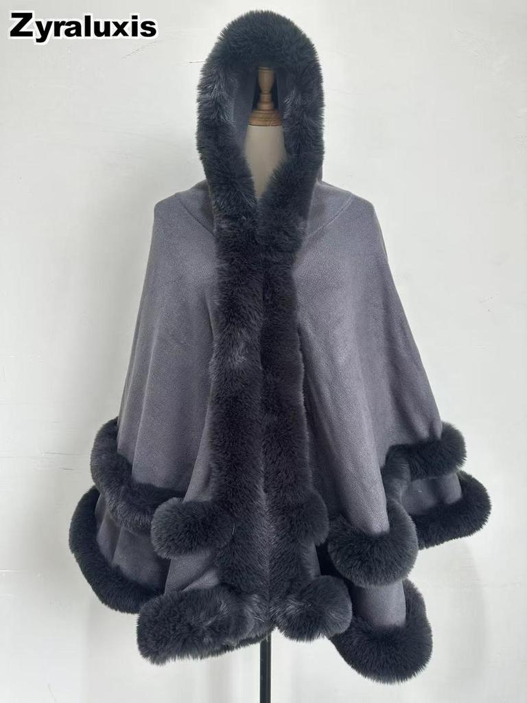 Damen Oversize Wollmantel mit dick gestricktem Kragen für Herbst Winter Eleganz