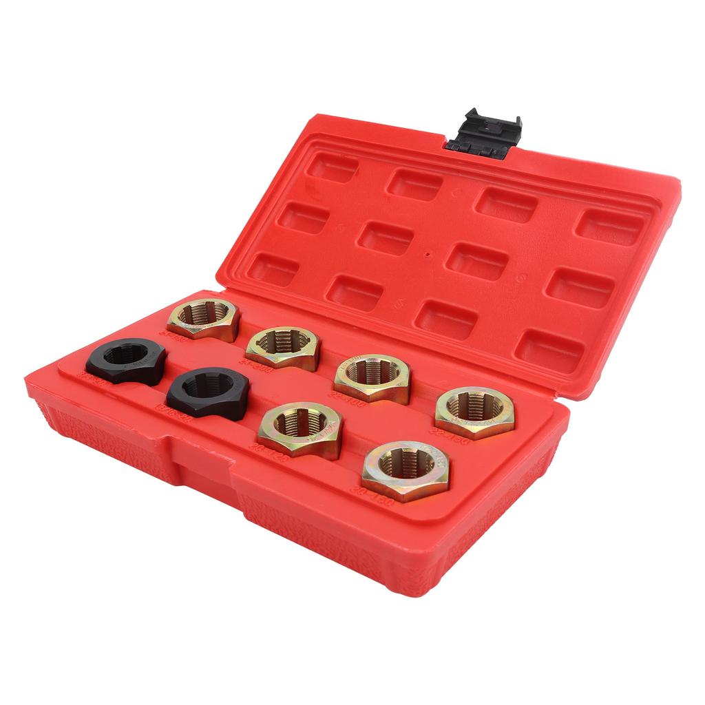 8pcs Screw Thread Repair Kit for Axle Spindle Fractional Metric Carbon Steel with Storage Tool Case