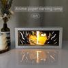Anime LED Light Box,Papercut Anime Light Box,Handmade Manga Paper Sculptures Lights, RGB Multi-Color Changing Anime Led Light Anime Lamp for Anime