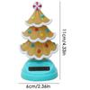 Solar Dancing Christmas Tree Car Ornament Novelty Moving Christmas Tree for Car Dashboard Festive Green And Red Design