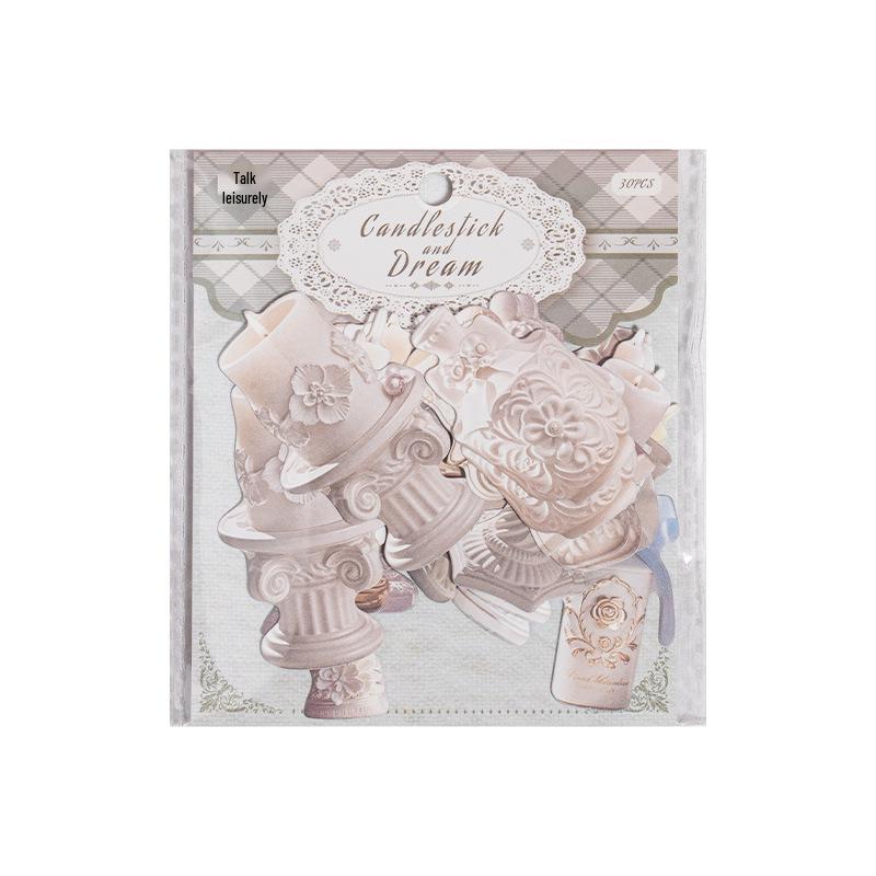 Yu Xian Sweet Frost 3D Retro Sticker Pack for DIY Journals and Decorative Scene Setting