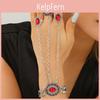 Vintage Jewelry Geometric Silver Alloy Red Ruby Womens Bracelet With Crystallized Design For Travel Gift