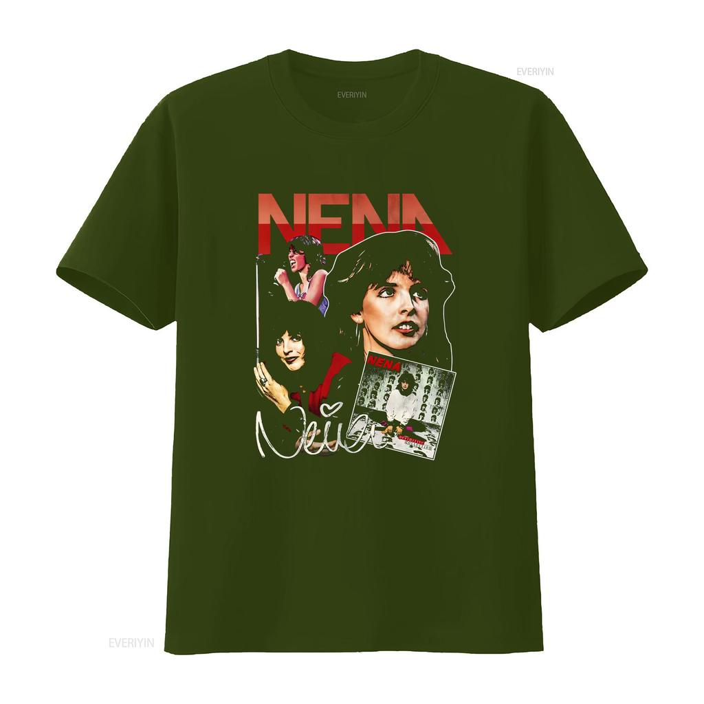 T-shirt Nena Vintage Uomo Versatile Moda Streetwear Abbigliamento Designer Top Grafico Unisex Per l'Uso Quotidiano Leggermente