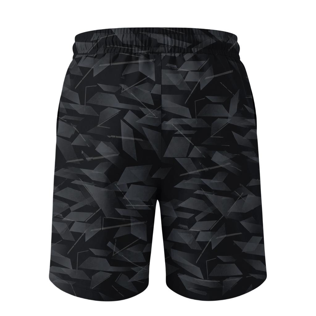Men Casual Drawstring Waist Athletic Shorts Relaxed Fit Lightweight Breathable Fabric Gradient Print Elastic Waistband