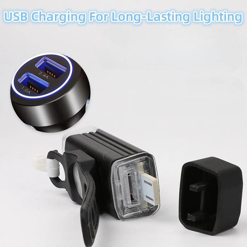 Bicycle Front Light Aluminum Alloy Strong Light Night Riding Lighting USB Charging Cycling Light Outdoor Cycling Equipment