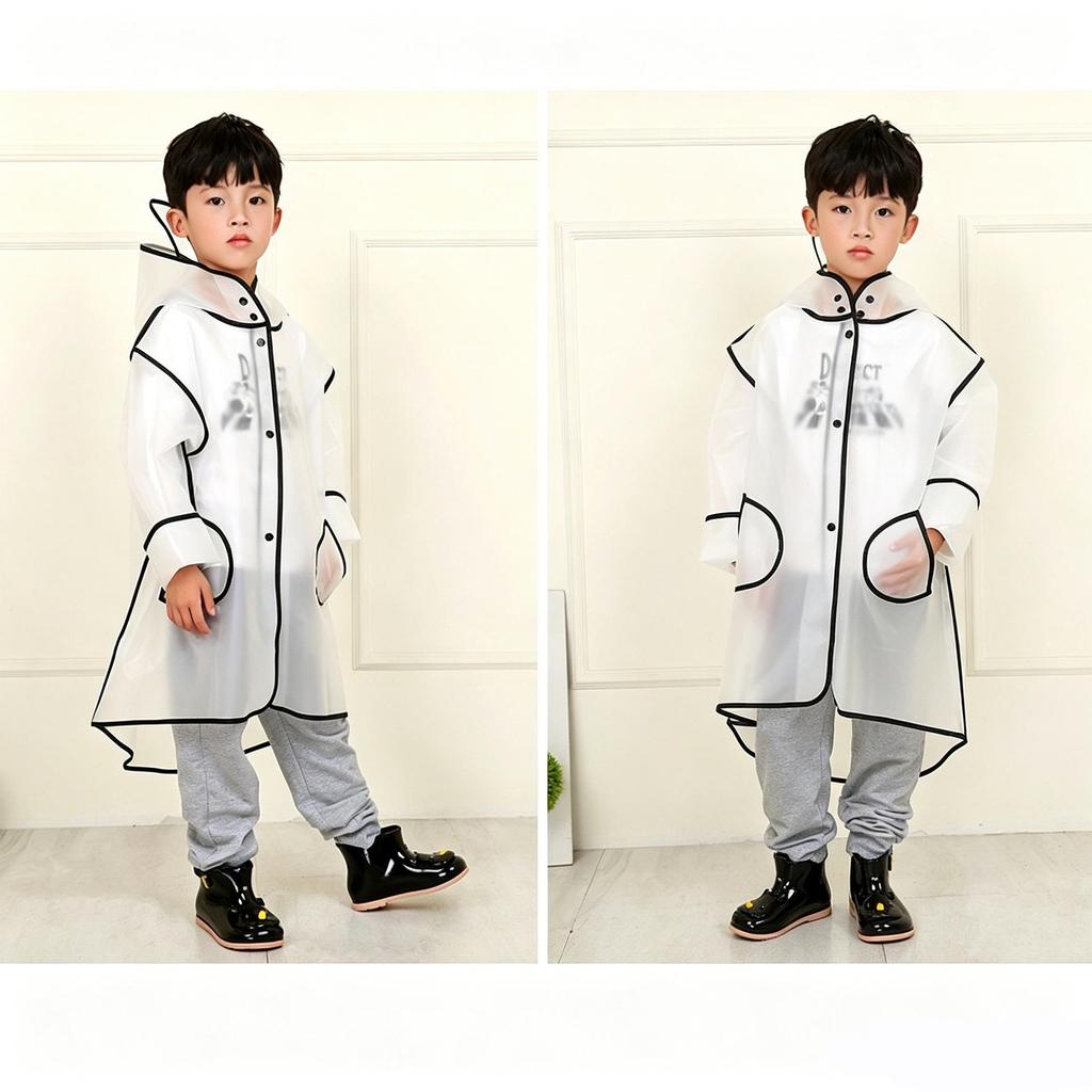 Kinder-EVA-Regenmantel - Wasserdichter Ganzkörper-Umhang für Jungen & Mädchen im Kindergarten