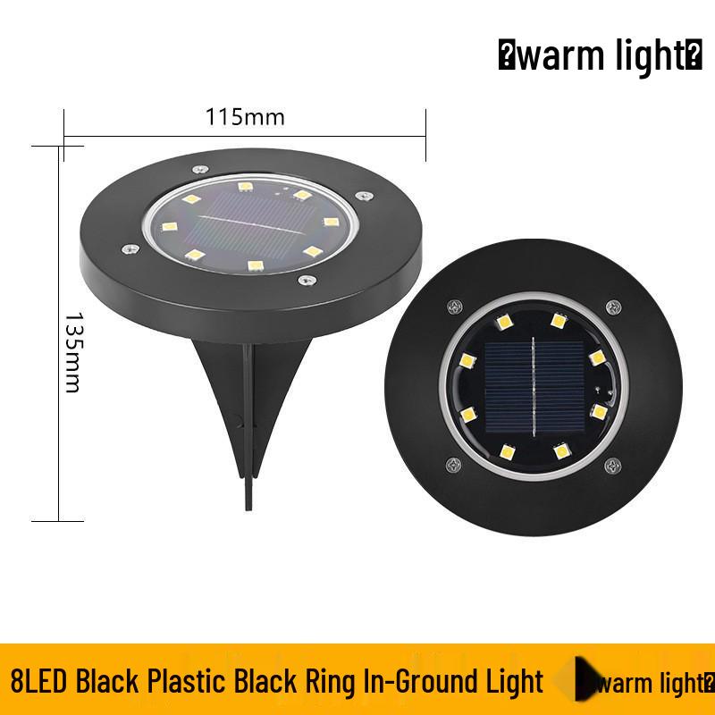 Solar LED Stainless Steel Underground Light for Outdoor Garden, Lawn, Courtyard, Rainproof.