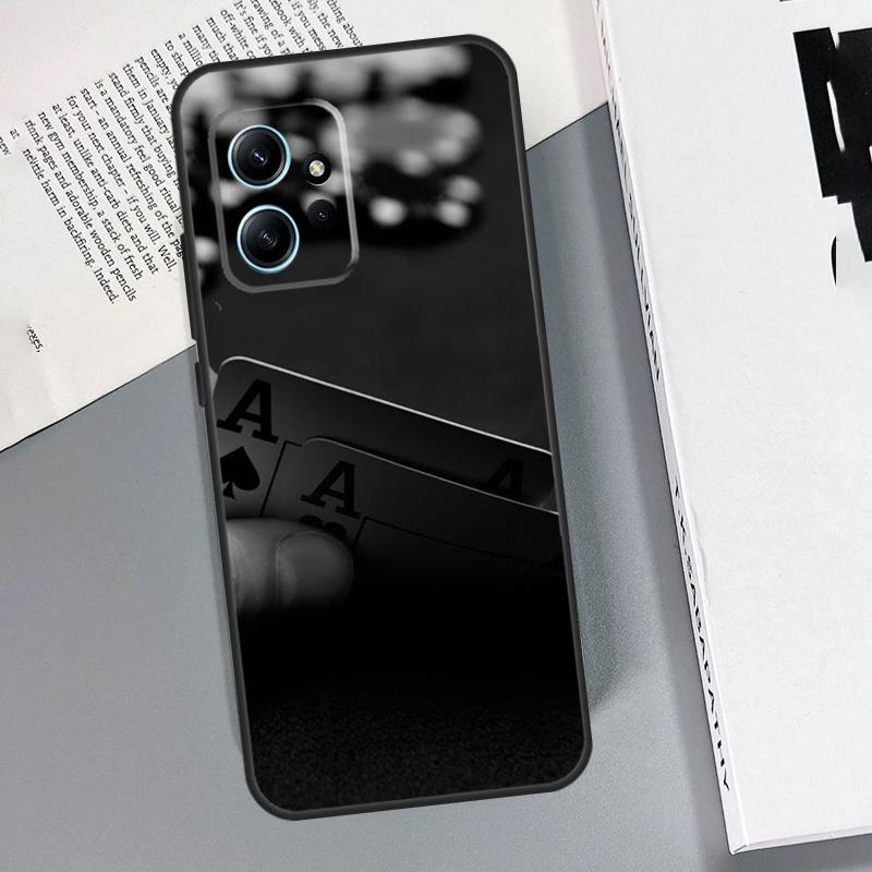 Spades Poker Play Cards Ace Case For Xiaomi Redmi Note 14 10 11 12 13 15 Pro Plus Cover For Redmi 15 15C 14C 12C 10C 13C