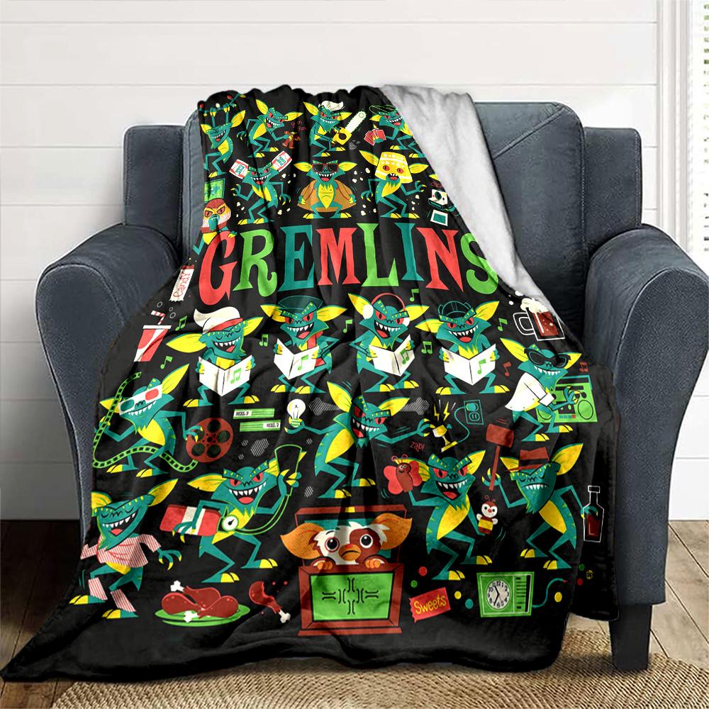 Gremlins Blanket Durable Comfort Suitable for Sofa Couch Picnics for All Occasions Modern Style Gifts For Family Or Friends