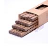 Alishan Solid Wood Chicken Wing Chopsticks - No Paint, No Wax, 10 Pairs, Carved Design Family Pack.