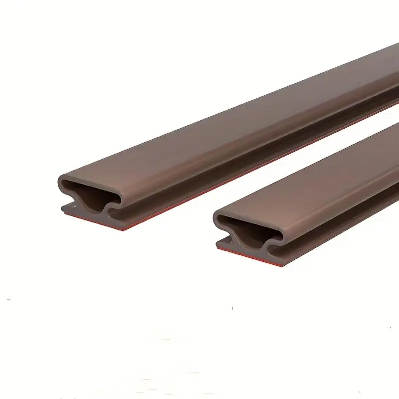Weather Stripping Door Seal, Window And Door Door Seal Strip, Soundproofing Self-Adhesive Backing D-Shape Door Weather Strip brown 6m