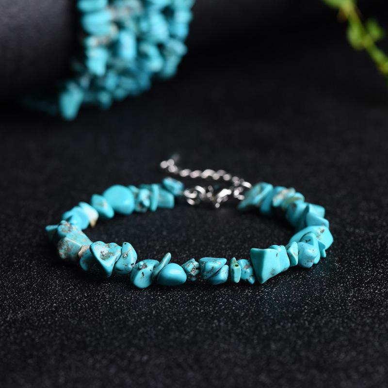 Natural Crystal Bracelet, Adjustable Original Stone and Gravel Bracelet, Irregular Gravel Bracelet, Fresh Style, Fashionable Casual Bracelet, Jewelry