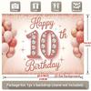 1pc Christmas & Birthday 10th Glitter Balloon Party Banner Polyester