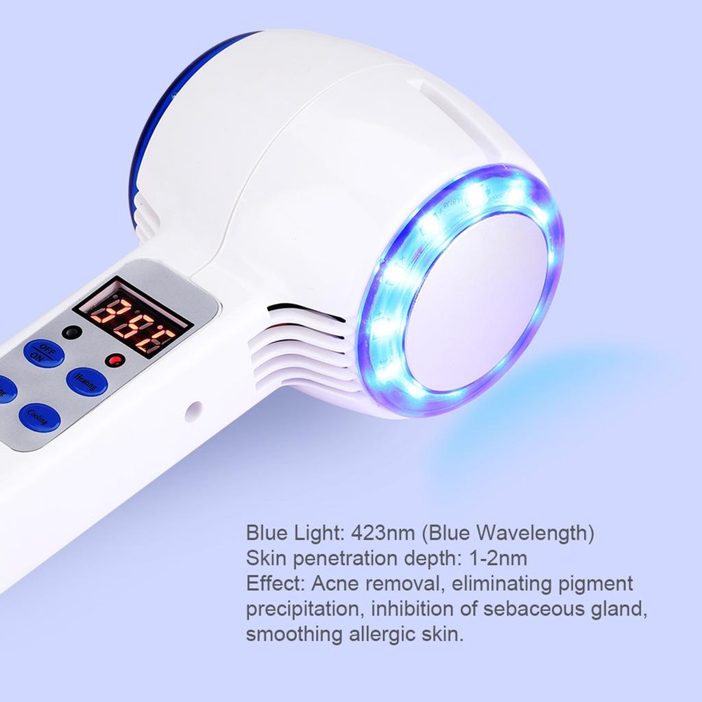Hot Cold Hammer Cryotherapy Blue Photon Acne Treatment Skin Beauty Massager