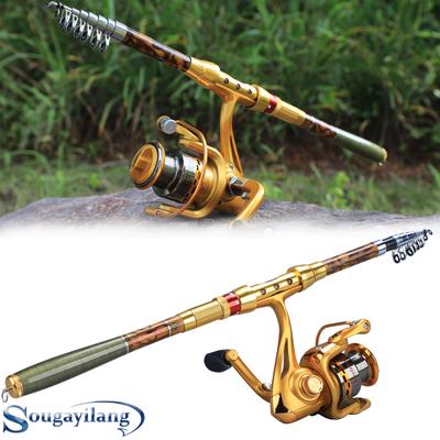 Combo canna da pesca e mulinello Canna da pesca da 1,8 m-2,7 m con mulinello da pesca 13 + 1BB per attrezzi da pesca alla carpa
