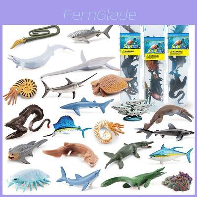 Set de Modelos Realistas de Peces Marinos Con Animales Prehistóricos y Criaturas de las Profundidades Marinas Para Coleccionistas