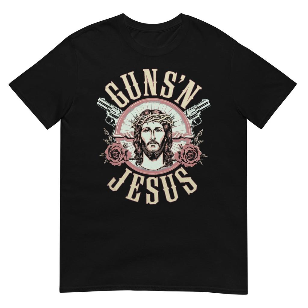 Guns'n Jesus, Christian Revolver Gun Lover T-Shirt