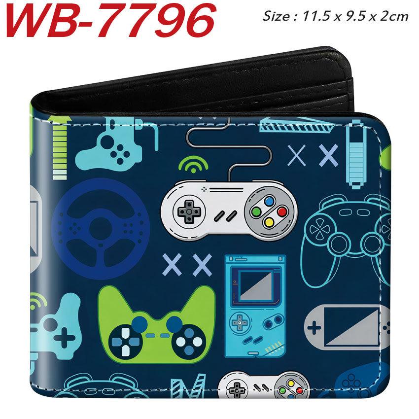 Game Controller Wallet Short Colorful Print Bifold Card Holder Portable Coin Purse Fun Gamer Gift 1pcs