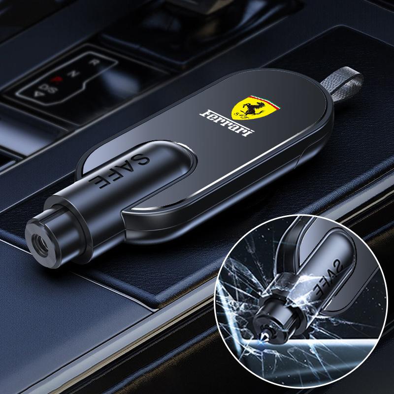 Car Window Breaker Hammer Seat Belt Cutter Emergency Escape Tools For Ferrari SP1 812 F40 F12TDF SF90 296 F8 R 499P 2022 488 430 MQ6