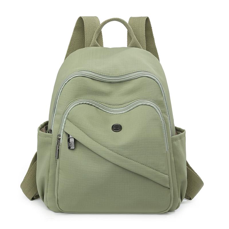 Solid Color Nylon Backpack Women's Travel Backpack Student Schoolbag