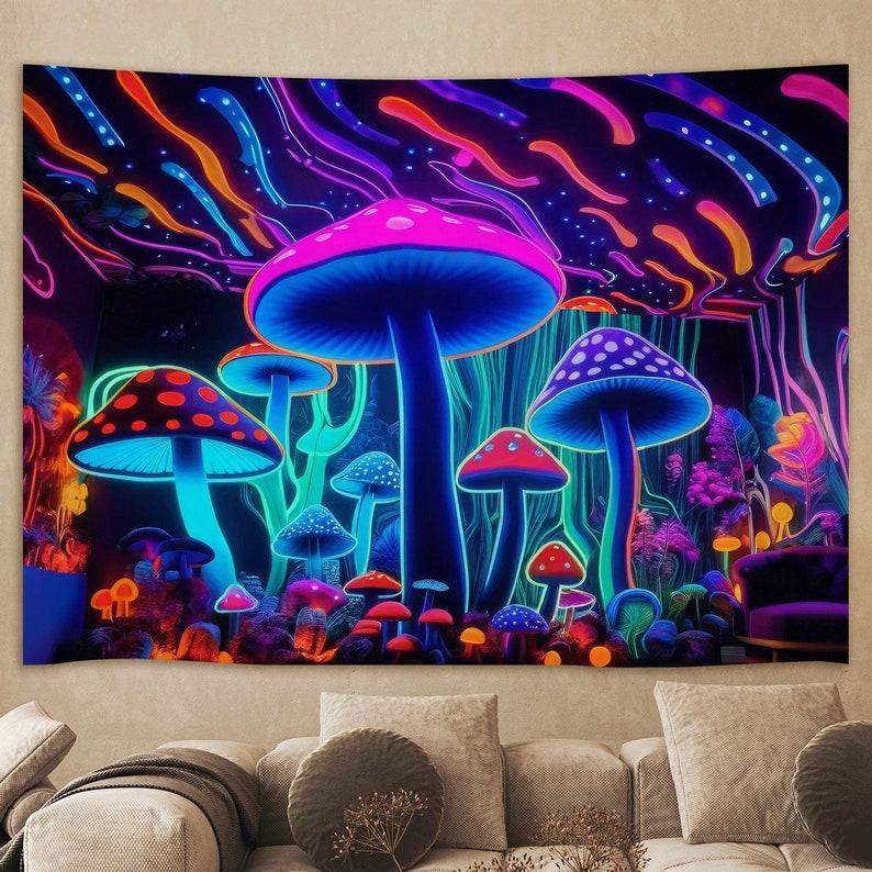 mushroom tapestry 75x100