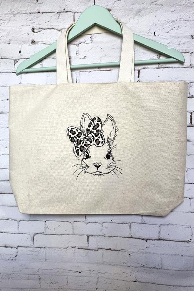 Shopper with Embroidery Rabbit with Bow LB786 NeedleWoman Beige (39681001)