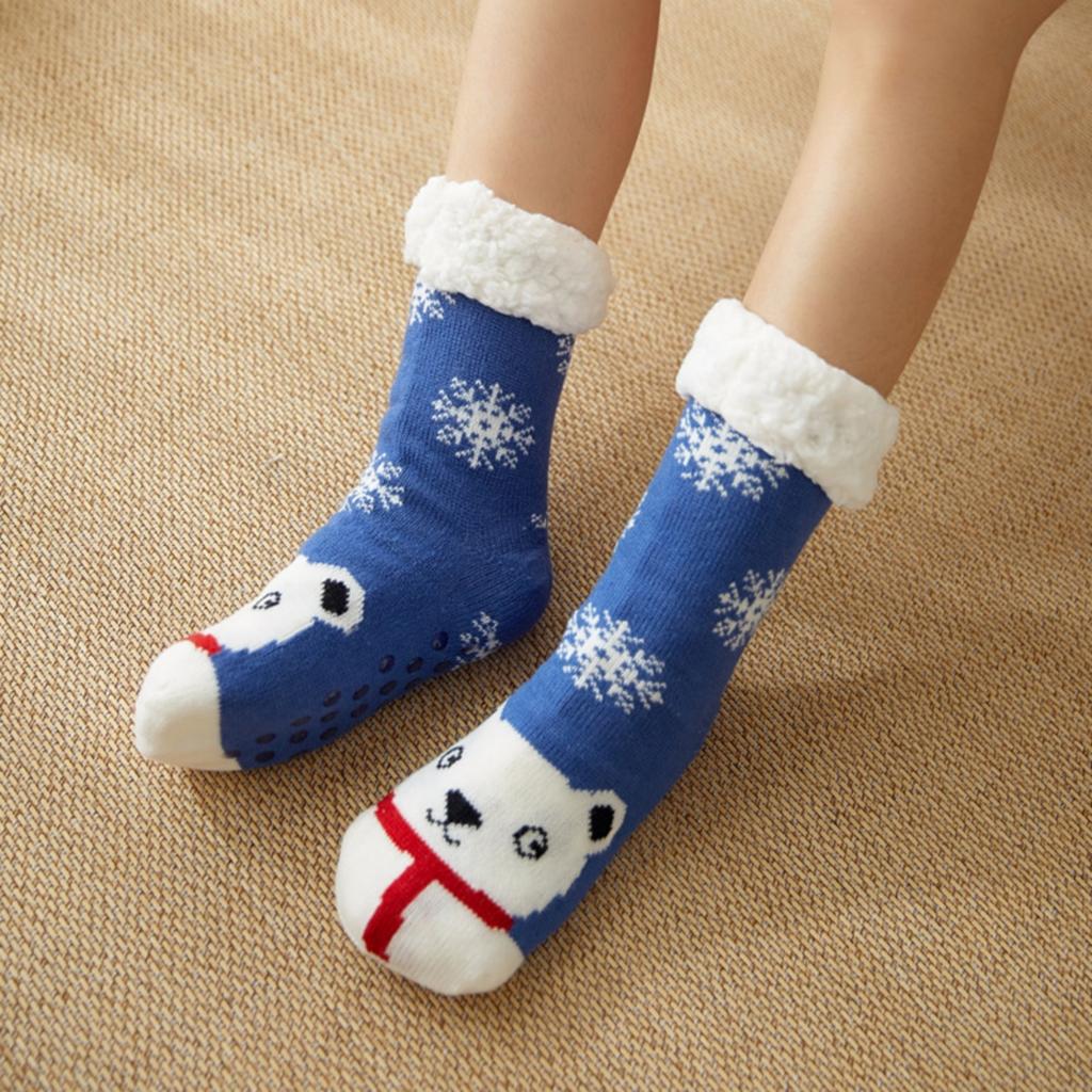 Christmas Series Socks Women Winter Lamb Wool Sleeping Socks Children Cute Home Fleece Floor Socks Christmas Gifts