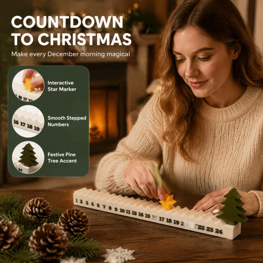 with Stars Christmas Countdown Calendar Christmas Tree Star Desktop Decoration Festival Decor