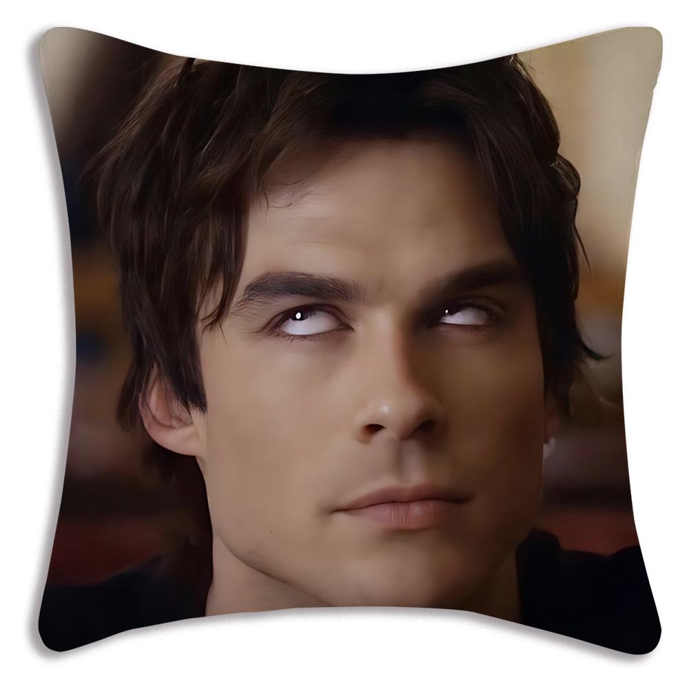 1pc Damon Salvatore Pillow Set Vampire Diaries Pillowcase Sofa Decoration Home Double Sided Printed Cute Cushion Cover