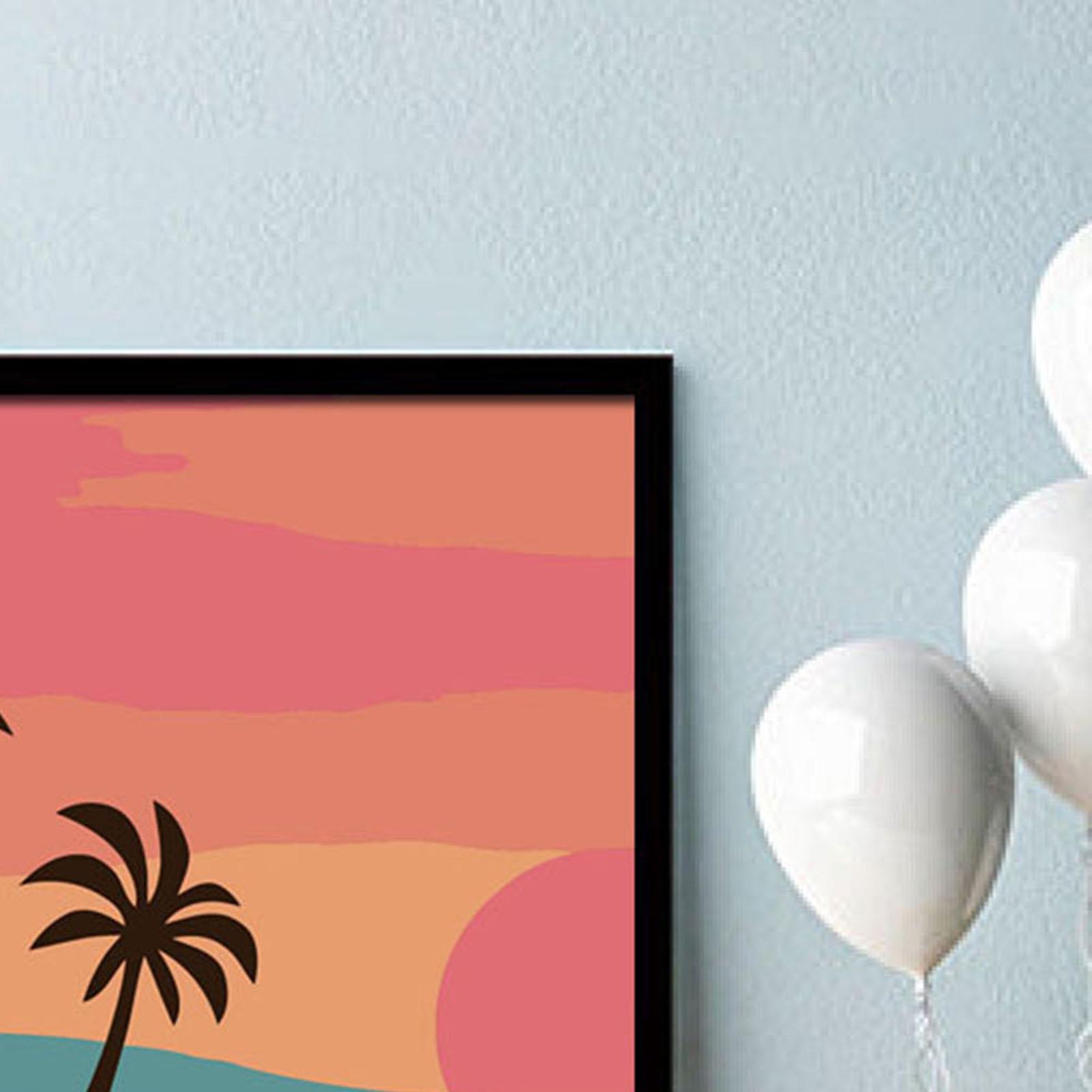 

Сделай сам Раскраска Тропический пейзаж Узор Акриловая краска Детская Цифровая масляная живопись с рамкой для 20x20/7.9x7.9in