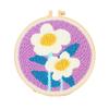 Flower Pattern Punch Needle Set Needlework Poke Needle Embroidery Kit  Educational Toys