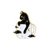 Fashionable Ghost Black Cat Lapel Pin For Men And Women Ideal For Halloween Decorations