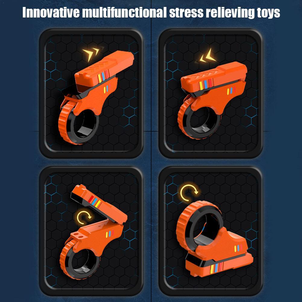 Roterende fingerskyvere Fidget Leketøy Kontor Stresslindring Skyver Skrallefinger Fidget 3D-printet Fidegt LekerFingertupp Teksturert